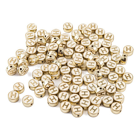 (Defective Closeout Sale: Enamel Yellowing) Alloy Enamel Beads ENAM-XCP0001-43-1