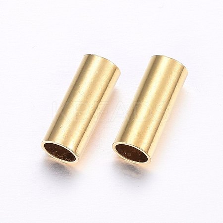 304 Stainless Steel Tube Beads STAS-O098-08G-1