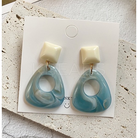 Acrylic Stud Dangle Earrings WGDDF8B-03-1