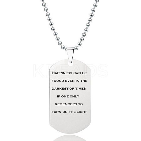 201 Stainless Steel To My Son Dog Tag Pendant Ball Chain Necklaces FS-WG527E6-12-1