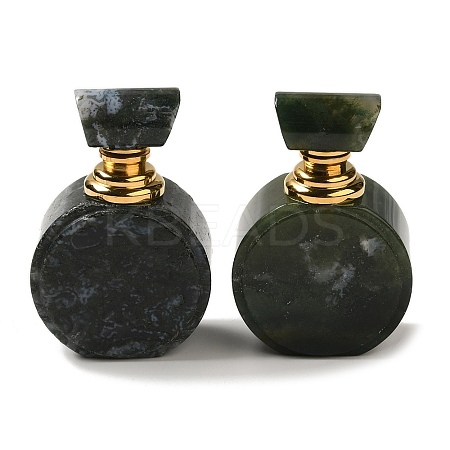 Natural Moss Agate Dropper Perfume Bottles DJEW-H010-04G-04-1