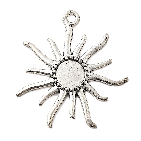 Tibetan Style Alloy Sun Pendant Cabochon Settings LS-X-TIBEP-Q043-079-RS-1