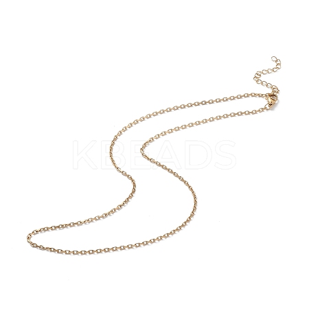 Ion Plating(IP) 304 Stainless Steel Cable Chain Necklace for Men Women STAS-B039-05G-1
