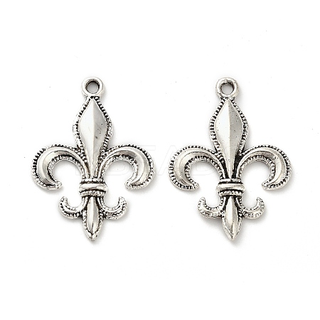 Lily Symbol Tibetan Style Alloy Pendants PALLOY-E776-01AS-01-1