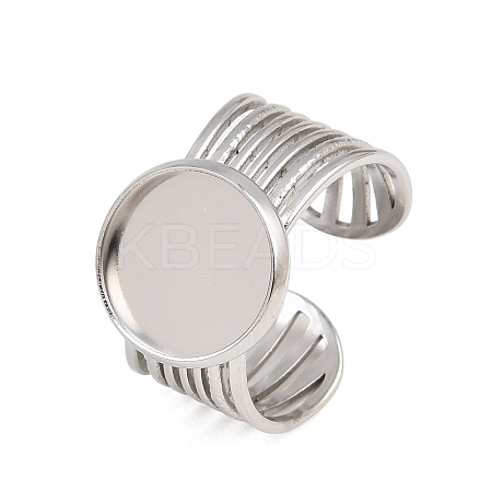 304 Stainless Steel Cuff Ring Components SA-CBA82C8-03C-P-1