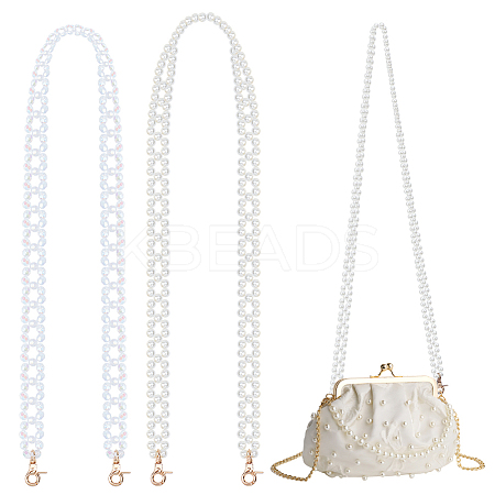 2Pcs 2 Style Resin Beads Bag Handles DIY-PH0021-29-1