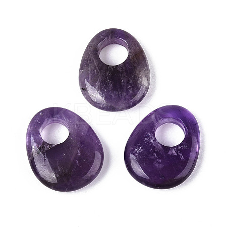 Natural Amethyst Pendants G-T144-09E-1