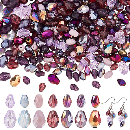 296Pcs 2 Styles Transparent Glass Beads GLAA-AR0001-78B-1