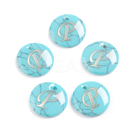 Synthetic Turquoise Charms G-L561-001P-1