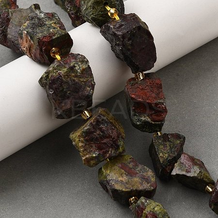 Raw Rough Natural Dragon Blood Beads Strands G-Z087-B09-1