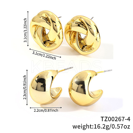 2 Pairs Elegant Fashionable Plastic Earring Sets ZG6884-4-1
