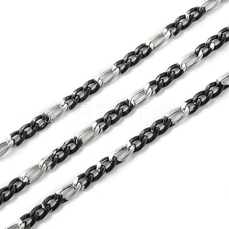 304 Stainless Steel Figaro Chains CHS-O010-05EBP-1