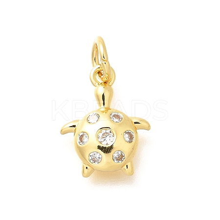 Brass Micro Pave Cubic Zirconia Pendants KK-Q040-02J-G-1