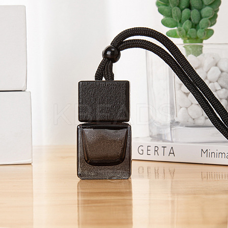 Cube Glass Empty Refillable Car Perfume Bottle PW-WG0B8CA-03-1