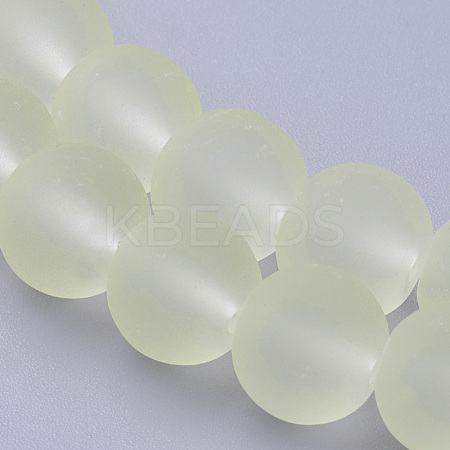 Baking Paint Transparent Glass Bead Strands GLAA-S031-10mm-23-1