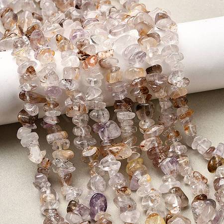 Natural Lodolite Quartz Beads Strands G-H315-A01-01-1