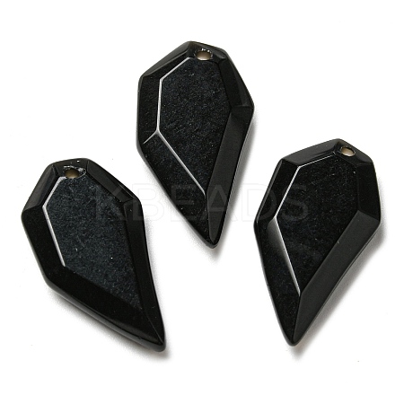 Natural Obsidian Pendants G-G052-A05-1