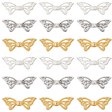 150Pcs 3 Colors Zinc Alloy Butterfly Beads FIND-SC0011-83-1