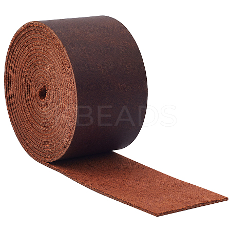 2M Flat AB Grade Cowhide Leather Cord AJEW-WH0479-73G-03-1