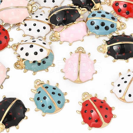 20Pcs 5 Colors Alloy Enamel Pendants ENAM-YW0005-67-1