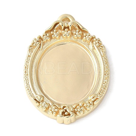 Brass Pendant Cabochon Settings LS-KK-V005-01G-01-1
