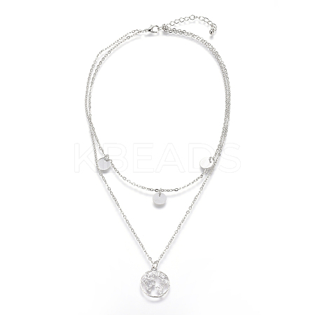 Alloy Tiered Necklaces NJEW-TA0016-02P-1