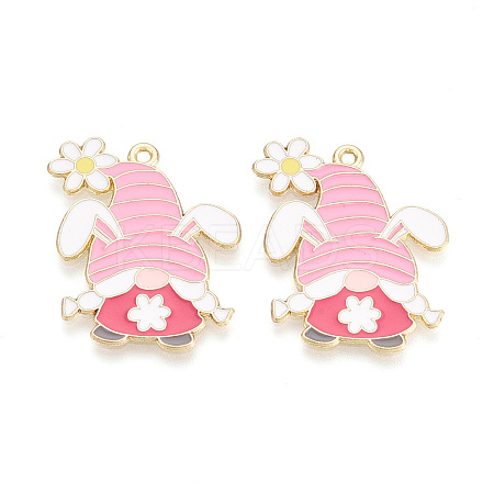 Alloy and Enamel Pendants ENAM-T021-21A-1