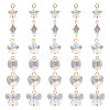 30Pcs 6 Styles Glass Pendants PALLOY-TAC0200-1