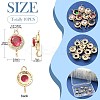 10Pcs Light Gold Plated Brass Pave Cubic Zirconia Connector Charms KK-CJ0002-26-2
