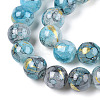 Baking Painted Crackle Glass Bead Strands DGLA-R053-05C-A-3