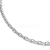 Non-Tarnish 304 Stainless Steel Cable Chain Bracelet for Men Women STAS-B039-04P-2