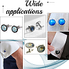 16Pcs 4 Styles 304 Stainless Steel Cuff Button STAS-SC0008-91-5