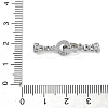Ring Brass Micro Pave Clear Cubic Zirconia Fold Over Clasps KK-Z143-21P-3