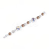Glass and Acrylic and Imitation Pearl and Rhinestone Beads Strands MAK-T011-06D-1
