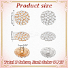 16Pcs 2 Colors 1-Hole Alloy Rhinestone Shank Buttons BUTT-GA0001-17-2