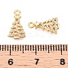 Christmas Theme Brass Micro Pave Clear Cubic Zirconia Pendants KK-T073-19G-3