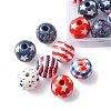 42Pcs 7 Styles Independence Day Theme Schima Wood Beads WOOD-FS0001-01-3