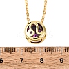 Brass Pave Cubic Zirconia Birth Stone Constellation Pendant Cable Chain Necklaces NJEW-D334-01G-09-5