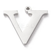 Tarnish Resistant 304 Stainless Steel Letter Pendant Rhinestone Settings LS-STAS-J028-01V-2