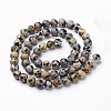 Natural Dalmatian Jasper Beads Strands GSR6mmC004-4