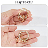 6 Sets 2 Colors Alloy Crystal Rhinestone Spring Gate Rings KEYC-HS0001-05-3