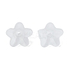 Transparent Frosted Acrylic Flower Beads X-PL554-5