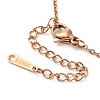 Brass Pave Clear Glass Flower Pendant Necklaces NJEW-M080-07A-3