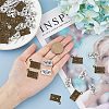 100Pcs 2 Colors Tibetan Style Alloy Cassette Tape Pendants FIND-DC0003-05-3