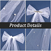 Long Bowknot Polyester Alligaor Hair Clips OHAR-WH20005-07B-6