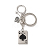Alloy Playing Card Keychains KEYC-A013-01B-01-1