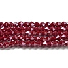 Opaque Solid Color Electroplate Glass Beads Strands LS-GLAA-F029-P4mm-C01-1