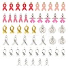Awareness Ribbon Theme 50Pcs 9 Style Alloy Enamel Pendants & Awareness Ribbon Theme ENAM-YW0003-58-1