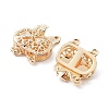 Rack Plating Brass Box Clasps KK-A183-66G-2