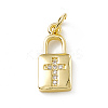 Brass Micro Pave Cubic Zirconia Pendants ZIRC-F132-45G-1